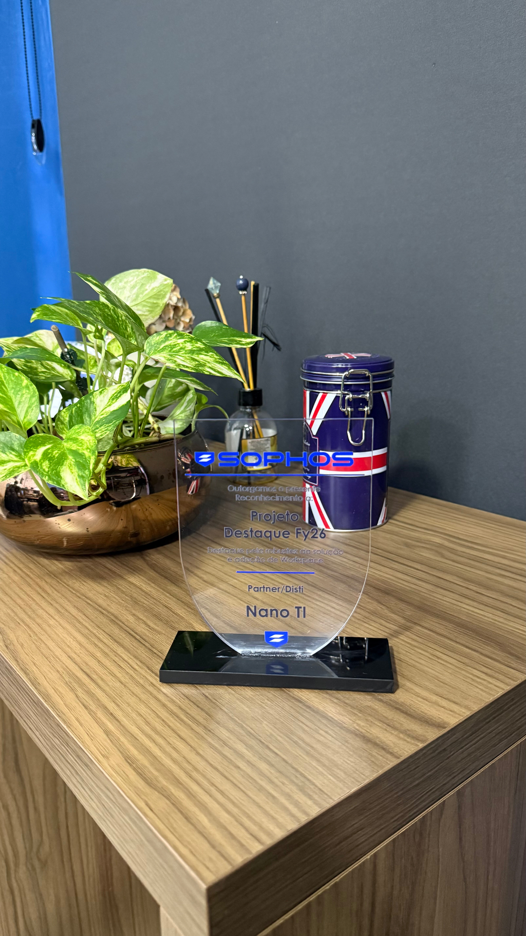 Troféu Projeto Destaque FY26 da Sophos — Nano TI